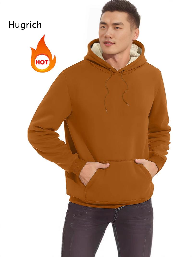 Sherpa Hoodie Fleece - Hoodie Pria Berlapis Sherpa dengan Tali