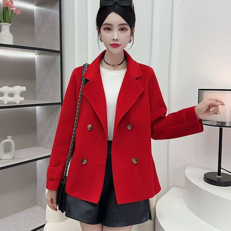 Wool Coat Peacoat - Mantel Wol Hitam Musim Gugur Musim