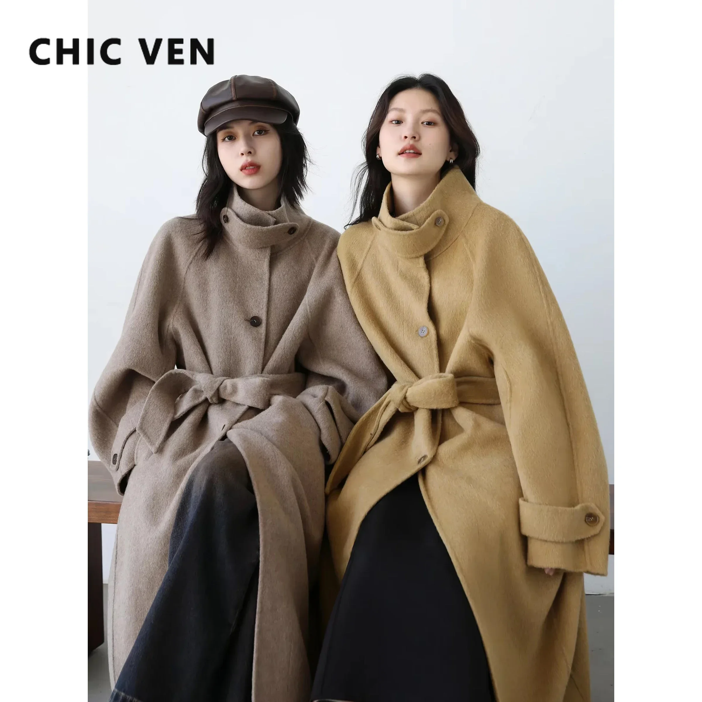 Wool Coat Peacoat - CHIC mantel wol wanita Korea, mantel