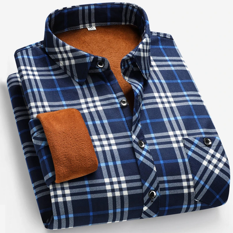 Flannel Shirt Lined - Kemeja Lengan Panjang Berlapis Bulu Pria