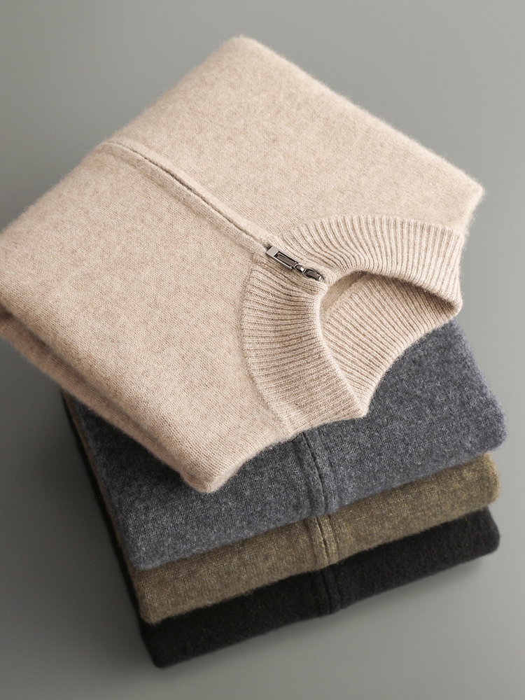 Wool Coat Peacoat - Kardigan Rajut Pria Wol Merino 100%
