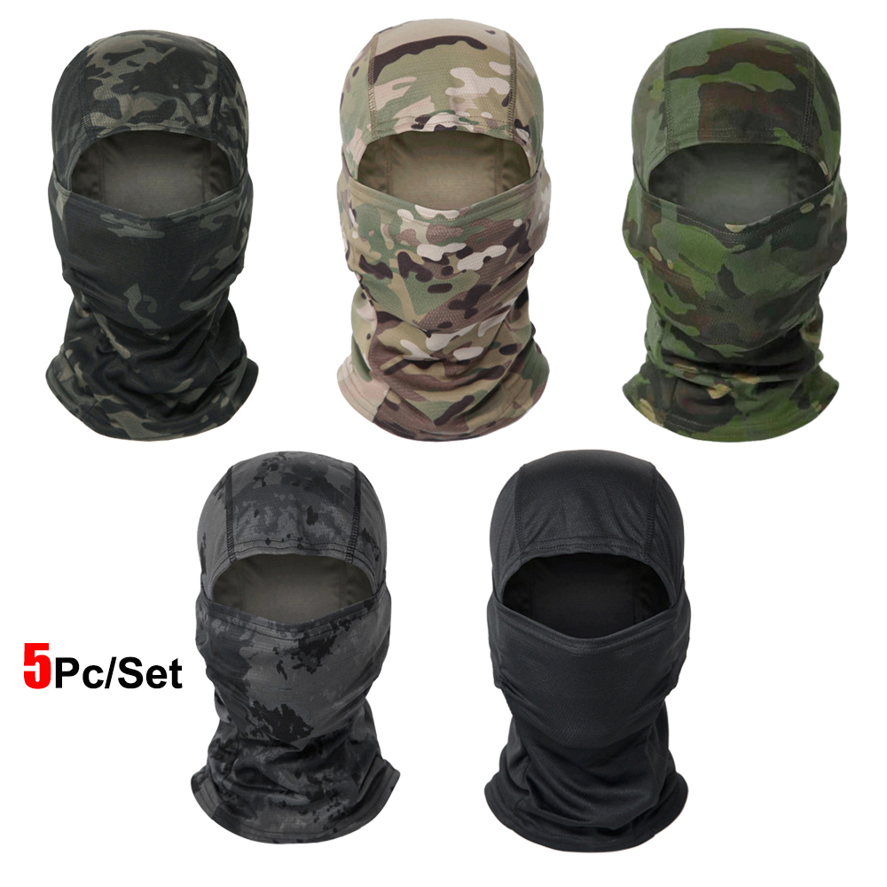 Balaclava Ski Mask - 5 Buah Masker Wajah Penuh Camo