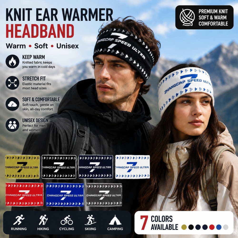 Fleece Ear Warmer Band - Bando Penutup Telinga Rajutan Musim Dingin