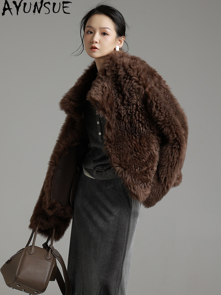 AYUNSUE Mantel Bulu Kulit Domb - Wool Coat Peacoat ulasan dan harga