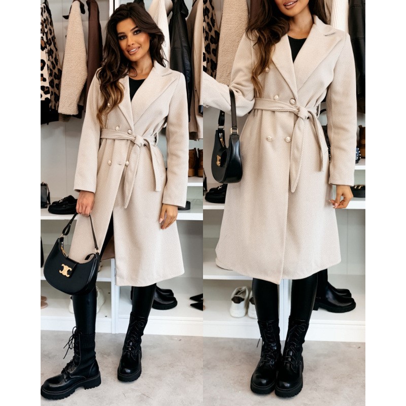 Mantel wol untuk wanita, jaket - Wool Coat Peacoat ulasan dan harga