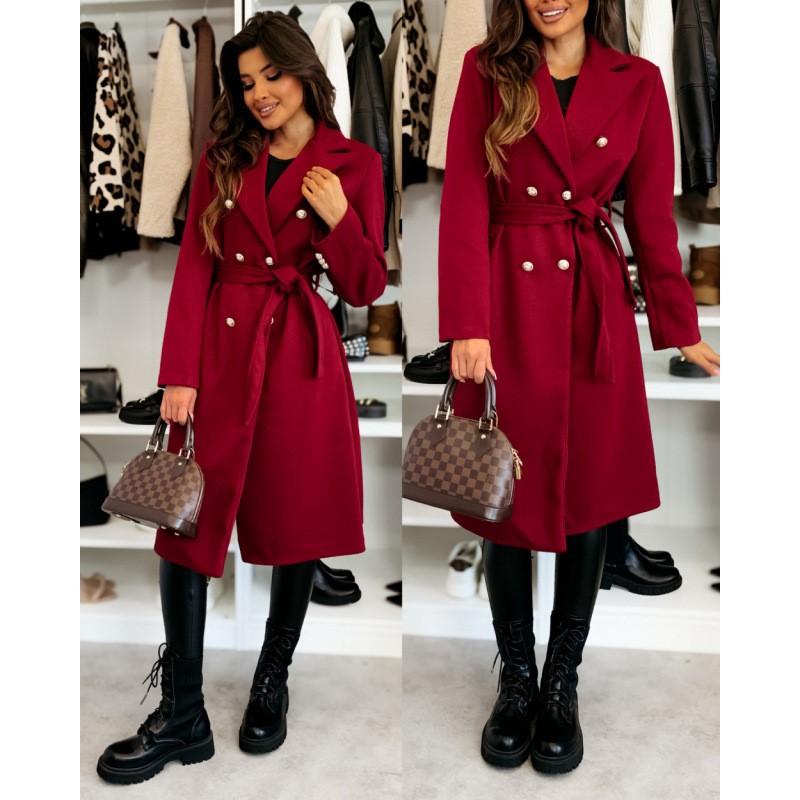 Mantel wol untuk wanita, jaket - Wool Coat Peacoat ulasan dan harga