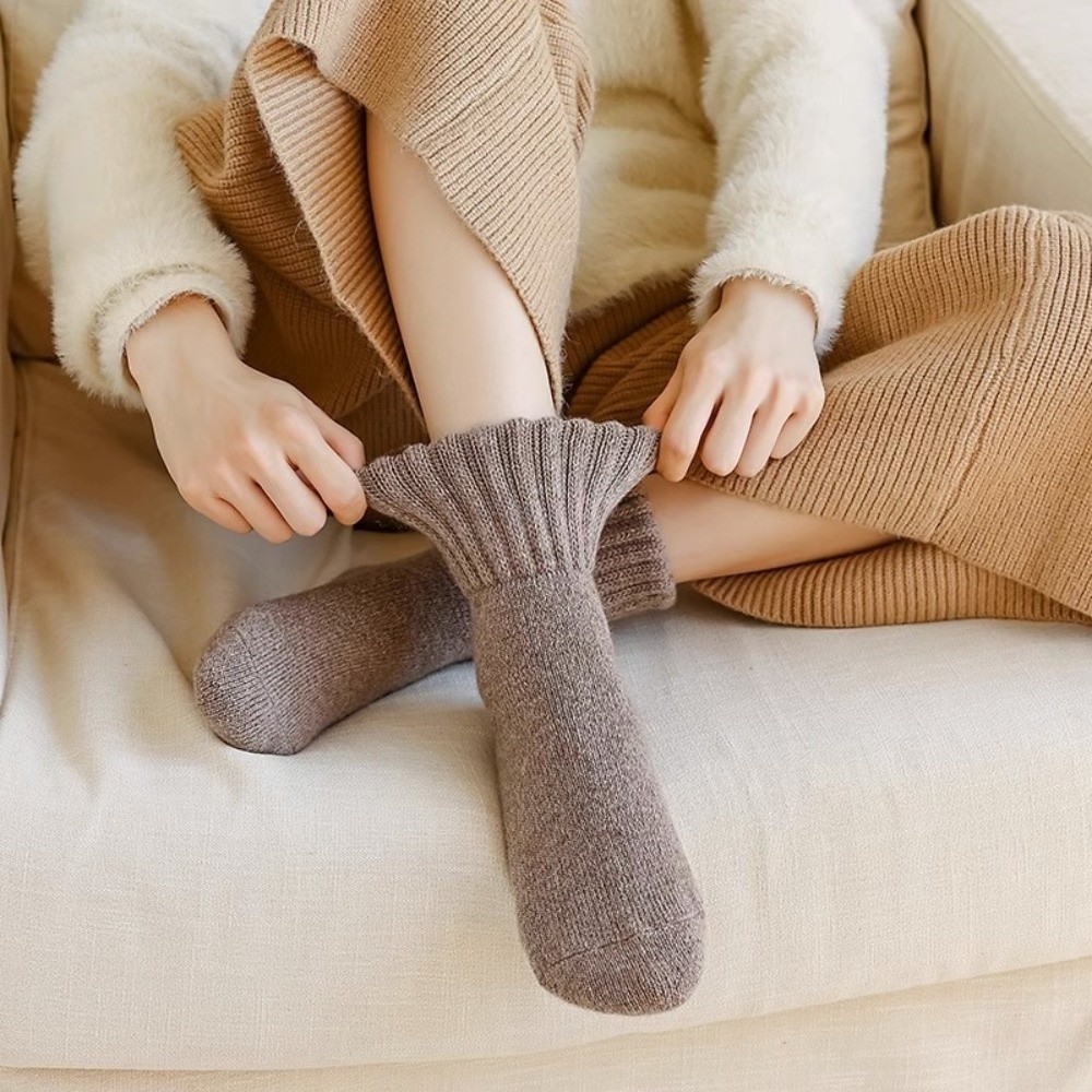 Kaus Kaki Wol Tebal Warna Soli - Thermal Sock Wool ulasan dan harga