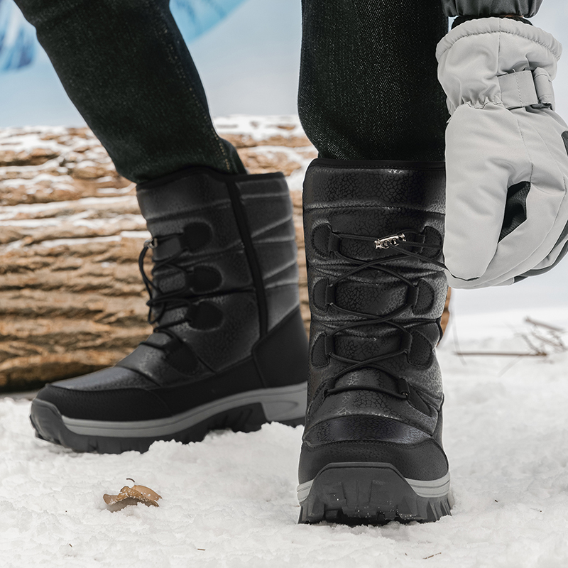 Sepatu Bot Salju Pria Berbulu  - Waterproof Winter Boot ulasan dan harga