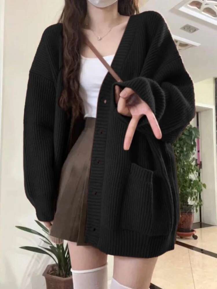 Kardigan Longgar Wanita Lengan - Wool Coat Peacoat ulasan dan harga